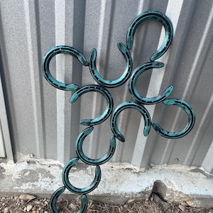 Rustic Horseshoe Cross
