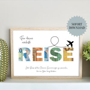 Gift for the next trip, vacation, cash gift, birthday, print template, instant download, PDF