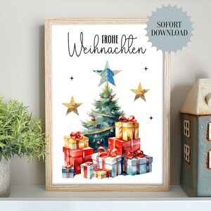 Geldgeschenk Weihnachten, Weihnachtsbaum, Druckvorlage, Geschenk, Sofort-Download, Last-Minute-Geschenk, PDF