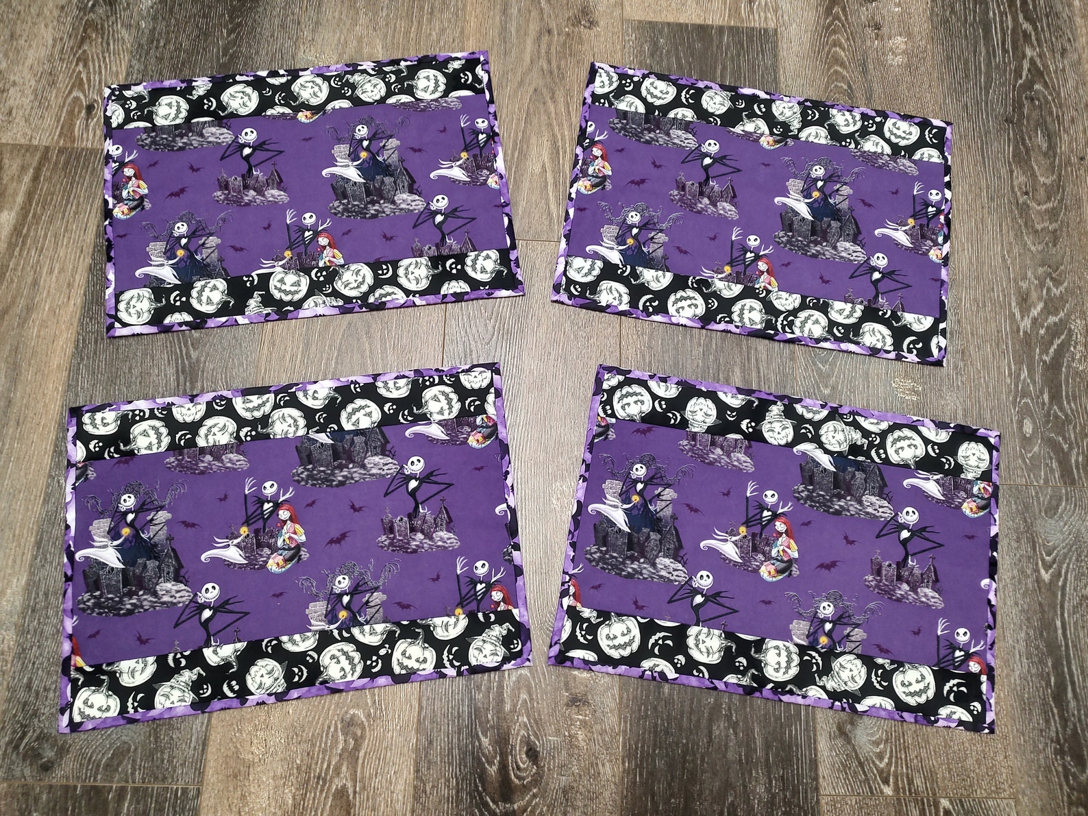 Nightmare Before Christmas Quilted Placemats set of 4 - Etsy