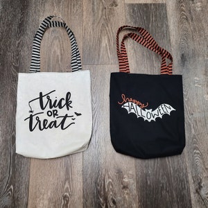 Bolsa grande para trucos o dulces, bolsa para trucos o dulces, bolsa reutilizable para Halloween, bolsa para dulces de Halloween