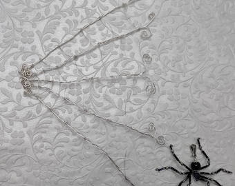 Silver Wire Spider Web Decoration for Halloween