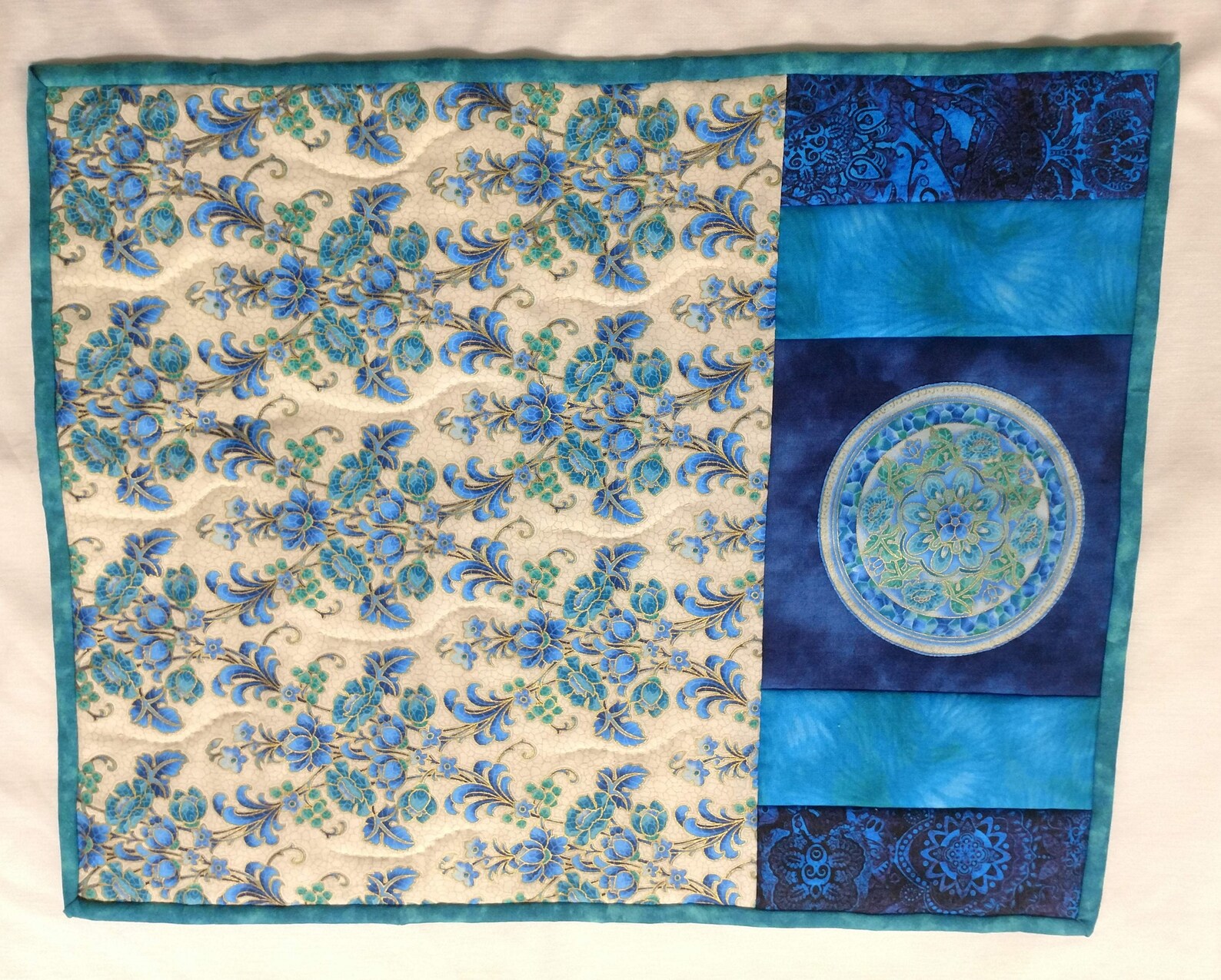 Handmade Blue Quilted Placemats set of 4 Etsy