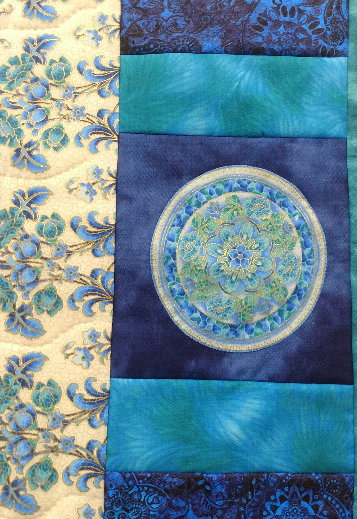 Handmade Blue Quilted Placemats set of 4 Etsy