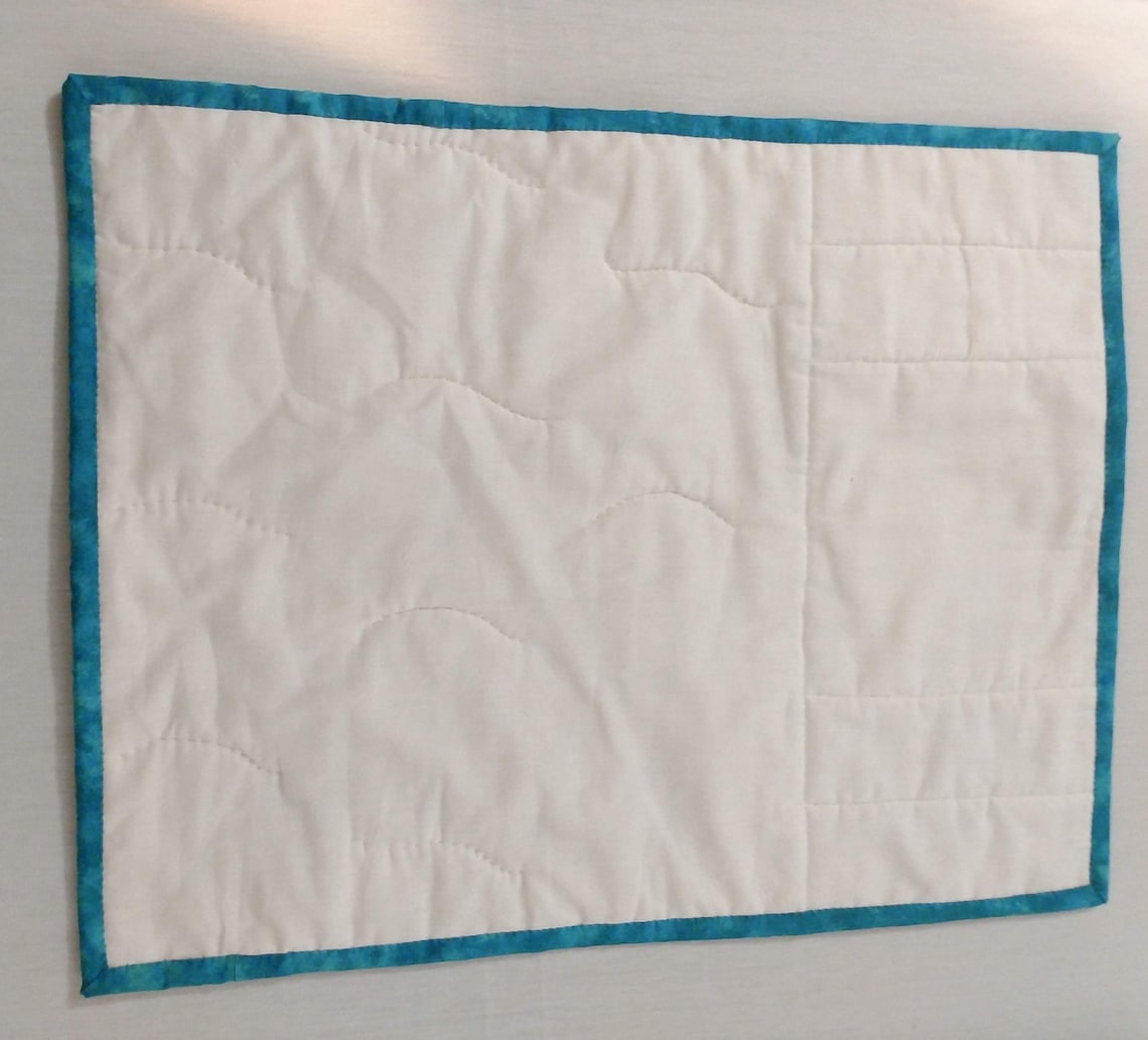 Handmade Blue Quilted Placemats set of 4 Etsy