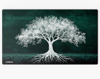Magic: The Gathering - Manatree Playmat + Zones 24&quot; x 14&quot; (610 x 355 mm, 3 mm) Playmat, TCG & Board Games Non-Slip Stitched Edges