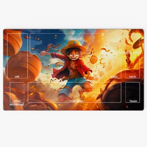 One Piece Playmat - Punsch Playmat + Zonen 24" x 14" (610 x 355 mm, 3 mm) Spielmatte, TCG & Brettspiele Rutschfest genähte Kanten