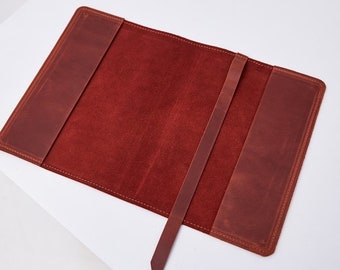 Dagboekomslag met monogram, A6-laptopomslag, leren schetsboek handgemaakt, gepersonaliseerd dagboek voor mannen, leren A5-dagboekomslag