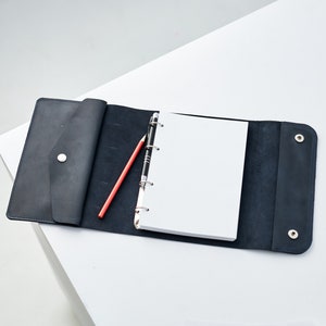 Capa de fichário personalizada, capa de fichário de couro, planejador de fichário A5, fichário de 3 argolas, fichário de couro, fichário de couro A4, fichário de couro feito à mão