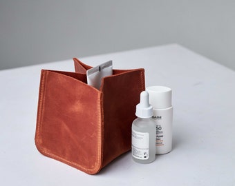 Custom storage box, Handmade storage bin, Small storage box, Leather storage box, Handmade storage organizer, Leather basket