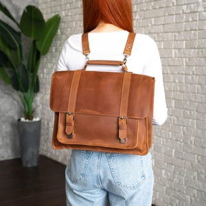 Sac à dos cartable en cuir, sac à dos convertible en cuir, sac pour ordinateur portable en cuir, sac cartable en cuir, cartable en cuir, sac de bureau en cuir