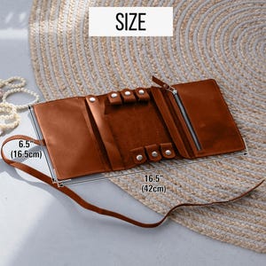 Personalized Leather Jewelry Roll, Roll up Jewelry Organizer, Travel ...
