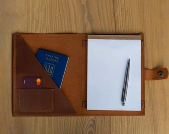 Leren schrijfblokhouder, leren notitieboekomslag, leren dagboekomslag, leren notitieboek heren, leren notitieblokomslag, gepersonaliseerd dagboek