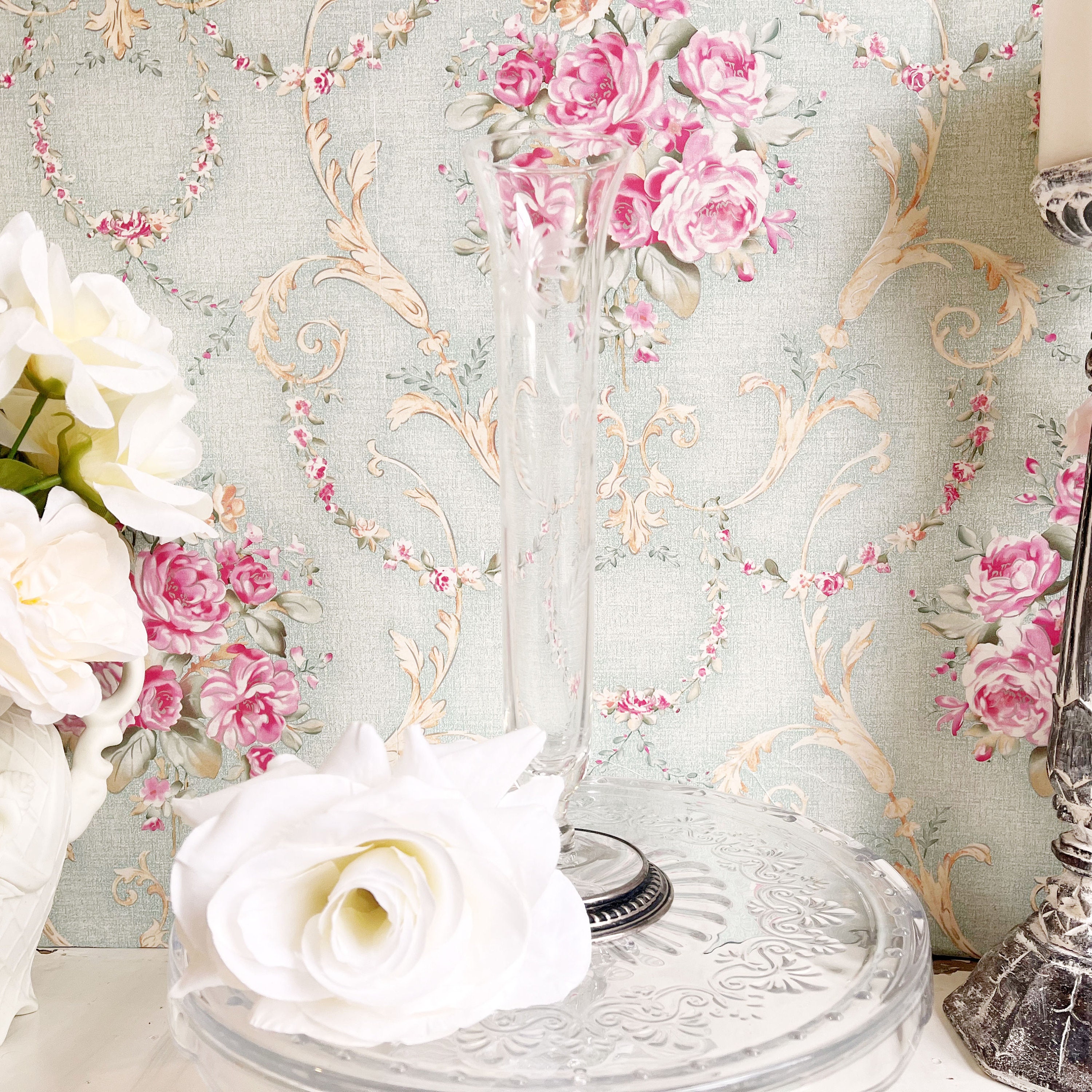 クリスタルガラス 花瓶 エッチング模様 クリスタルガラス 花瓶 エッチング模様 楽天市場】フラワー