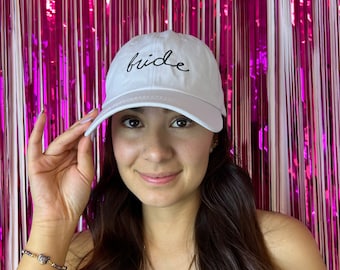 Bride Cap, White Bridal Hat, Bride-to-Be Accessories, Bachelorette Party Hat, Custom Wedding Headwear, Hen Party Gift, Bride Baseball Cap