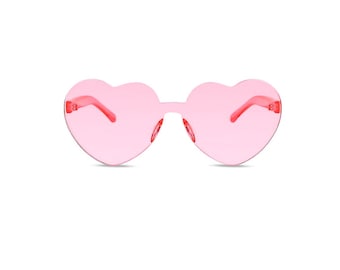 Personalized Pink Heart Sunglasses: Bachelorette Party Favors