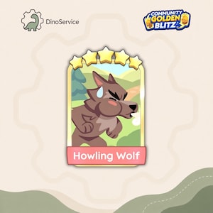 Monopoly_Go Set 24 Howling Wolf – 5 Star Sticker Golden Blitz