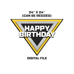 Camión Monstruo - Imagen del logotipo de FELIZ CUMPLEAÑOS para fiestas de cumpleaños o pósteres de imágenes de pared Archivo digital