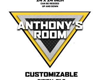 Custom Monster Truck Room Logo: Personalized Wall Art (PNG Digital Download)