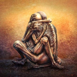ZDZISLAW BEKSINSKI - Pareja (60x43,5 cm), Póster Artístico Lienzo, Envío Gratis!!!
