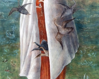 LEONORA CARRINGTON - Giantess (62x35cm), Art Poster Canvas, Free Shipping!!!