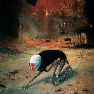 ZDZISLAW BEKSINSKI - Sanok, AE73 (55 x 47 cm), Póster de arte en lienzo, ¡Envío gratis!