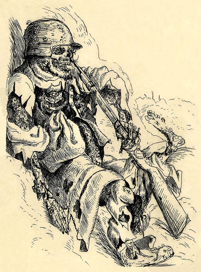 OTTO DIX - Death Sentry (62x46cm), Art Poster Canvas, Free Shipping!!!