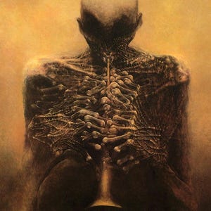 ZDZISLAW BEKSINSKI - Arte surrealista (60 x 50 cm), Póster de arte en lienzo, ¡Envío gratis!