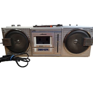 JVC RC-670JW Stereo Radio Cassette Player Recorder Portable Boombox VTG Works
