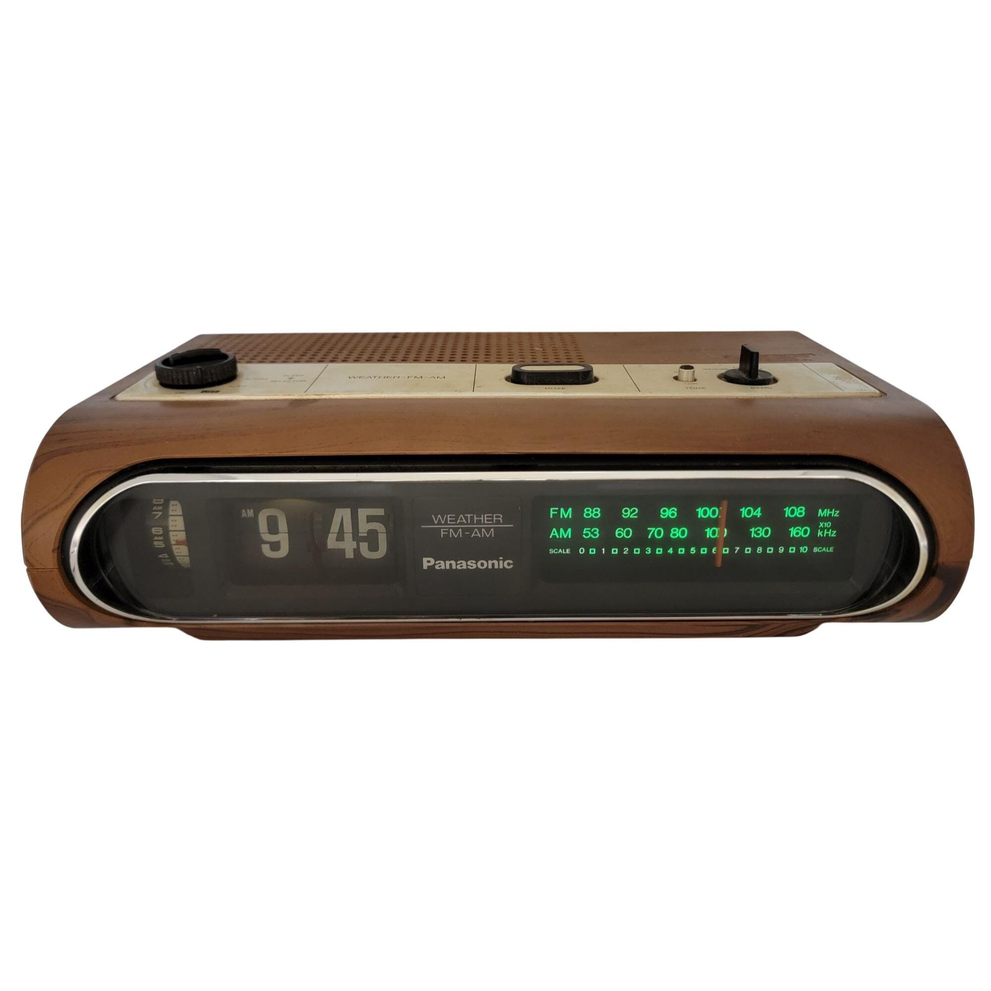 Vtg Panasonic Flip Clock FM/AM Weather Radio RC-6236 Working