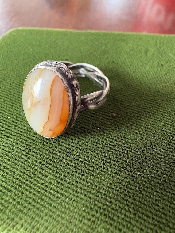 Stunning Antique Agate Ring - image 1