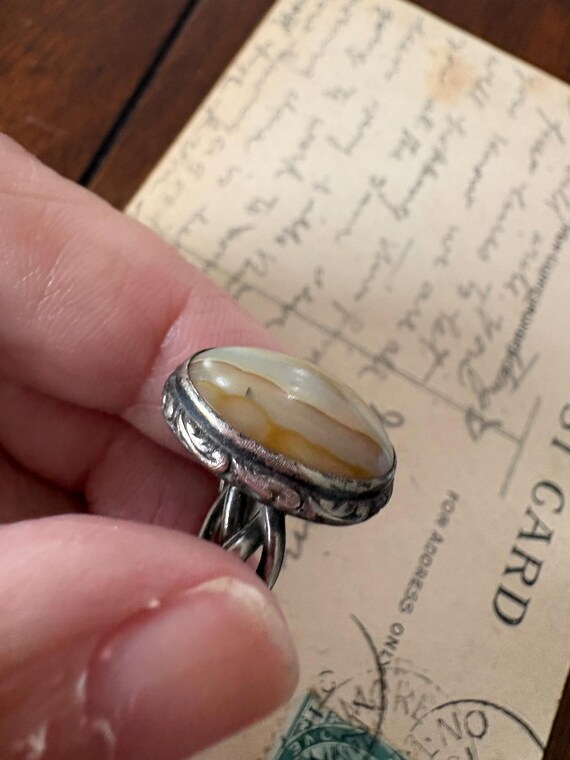 Stunning Antique Agate Ring - image 6
