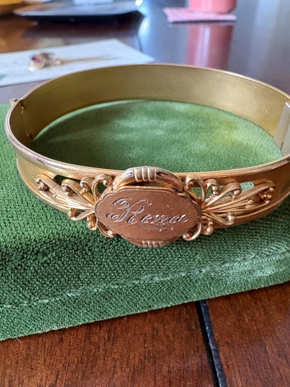 Edwardian Hinged Bangle - image 1