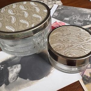Vintage Glass Dresser Jar Set