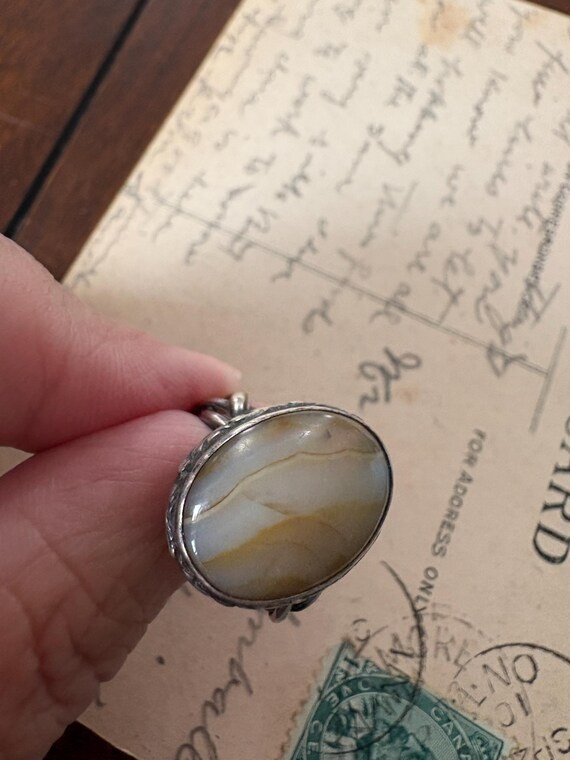 Stunning Antique Agate Ring - image 8