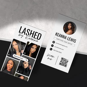 Visitenkarte Vorlage, Visitenkarte Vorlage Design, Instagram Visitenkarte,DIY Canva IG Visitenkarte, Haare, Wimpern, Make-up, Nägel, Beauty
