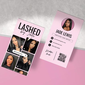 Business Card Template, Business Card Template Design,Instagram IG Business Card Template, Hair Stylist, Lash, Nail Tech, Braids, Wigs Card