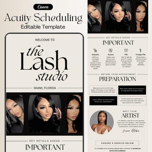 Acuity Scheduling Template Lash Tech, Lash Tech Booking Site, Acuity Template, Lash Website Template, Beige Lash Tech Acuity Template