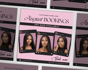 Flyer pour la réservation de pose d'extensions de cils, Offre spéciale cils, Rendez-vous disponibles, Flyer pour les réseaux sociaux, Flyer de rendez-vous maquillage, coiffure, cils, ongles, Modèle Canva à faire soi-même