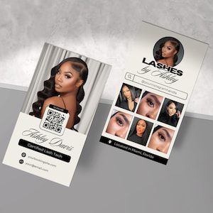 Visitenkarte Vorlage, Visitenkarte Vorlage Design, Instagram IG Visitenkarte Vorlage, Hair Stylist, Lash, Nail Tech, Zöpfe, Perücken Karte