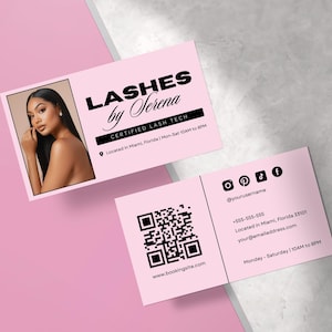 Business Card Template, DIY Business Card, Instagram Business Card, Hair, Lash, Makeup, Nails, Editable Canva Card, IG Beauty Business Card