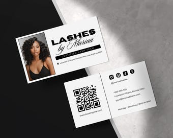 Visitenkarte Vorlage, Visitenkarte Vorlage Design, Instagram Visitenkarte,DIY Canva IG Visitenkarte, Haare, Wimpern, Make-up, Nägel, Beauty