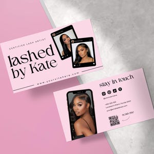 Visitenkarte Vorlage, Visitenkarte Vorlage Design, Instagram IG Visitenkarte Vorlage, Hair Stylist, Lash, Nail Tech, Zöpfe, Perücken Karte