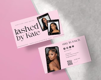 Visitenkarte Vorlage, Visitenkarte Vorlage Design, Instagram IG Visitenkarte Vorlage, Hair Stylist, Lash, Nail Tech, Zöpfe, Perücken Karte