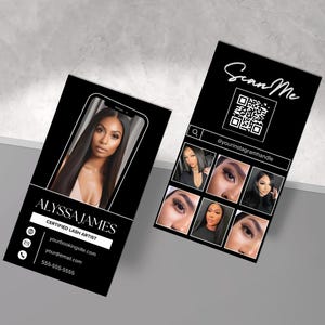 Visitenkarte Vorlage, Visitenkarte Vorlage Design, Instagram IG Visitenkarte Vorlage, Hair Stylist, Lash, Nail Tech, Zöpfe, Perücken Karte