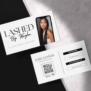Business Card Template, Business Card Template Design, Instagram Business Card,DIY Canva IG Business Card, Hair, Lash, Makeup, Nails, Beauty