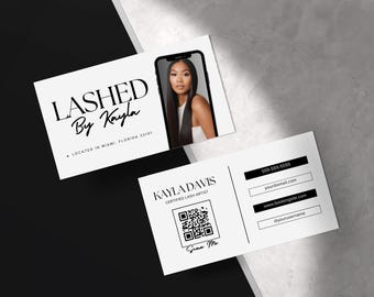 Visitenkarte Vorlage, Visitenkarte Vorlage Design, Instagram Visitenkarte,DIY Canva IG Visitenkarte, Haare, Wimpern, Make-up, Nägel, Beauty