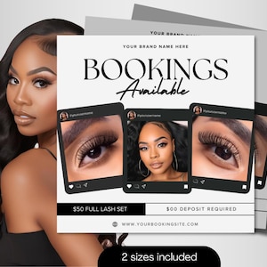 DIY October Booking Flyer Template, Hair, Lash, Makeup, Nails, Appointments Available Flyer, Bookings Available, Book Now Canva Template