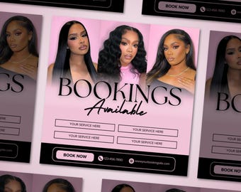 Flyer para agendamento de cílios, Oferta para cílios, Horários disponíveis, Flyer para mídia social, Flyer para agendamento de maquiagem, cabelo, cílios, unhas, modelo Canva faça você mesmo