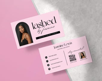 Visitenkarte Vorlage, Visitenkarte Vorlage Design, Instagram IG Visitenkarte Vorlage, Hair Stylist, Lash, Nail Tech, Zöpfe, Perücken Karte